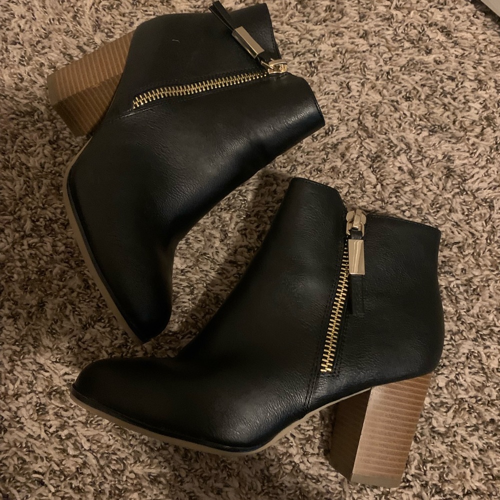 Black ankle booties